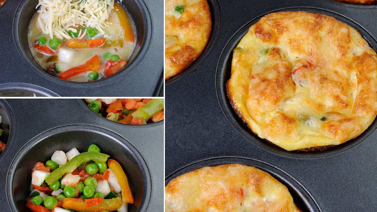 Omelette - Muffins - selbstgemachte Omelette - Muffins