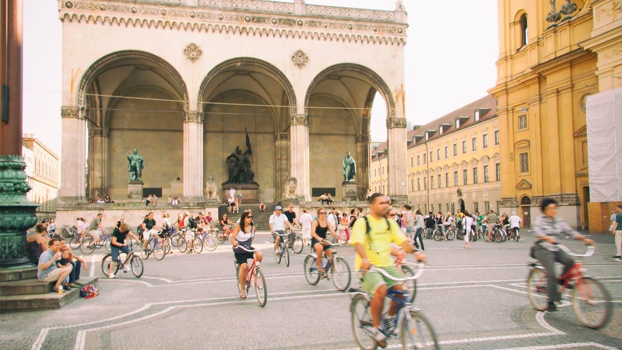Mit dem Rad die Stadt erkunden: München / Odeonsplatz